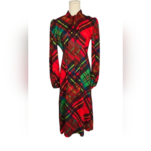 Vintage Algo-Ettes Petite Plaid Dress - Picture 3 of 9